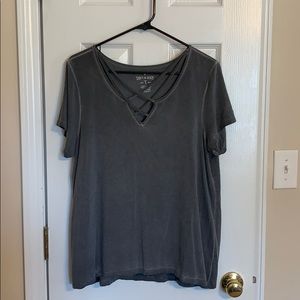 Gray American Eagle Soft & Sexy Tee